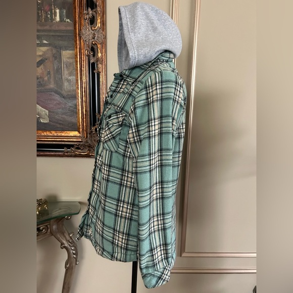 Ci Sono Plaid Collection Sherpa-Lined Hooded Flannel Jacket Women’s Size Small - Picture 5 of 9